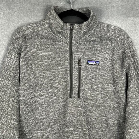 Patagonia Better Sweater Mens Large Gray 1/4 Zip Fleece Outdoor Nature Hiking - Picture 2 of 14